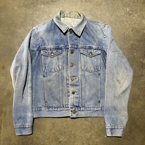Vintage 80s Rustler Blue Western Boxy Denim Jacket - Picture 1 of 5